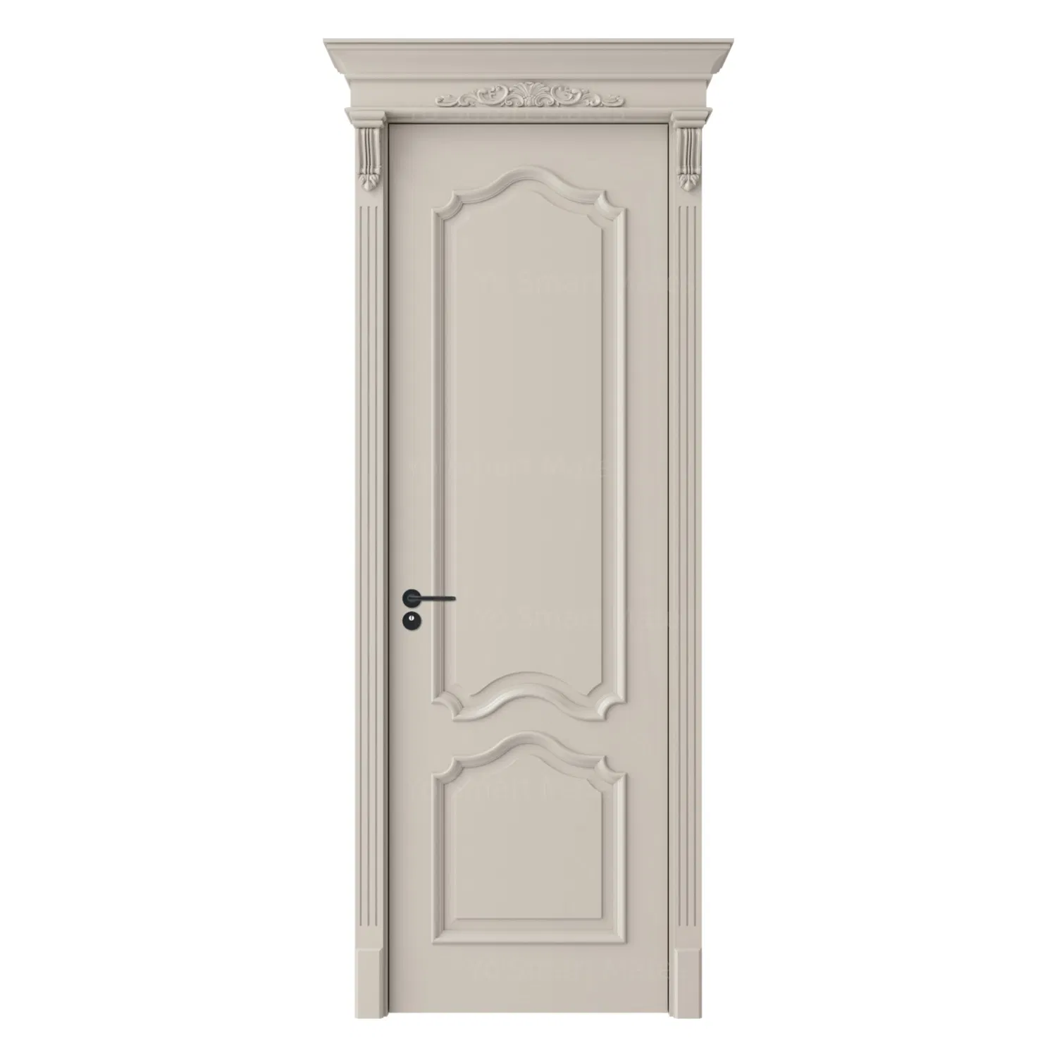 Factory Direct Brown Solid Wood Painted Door - Vintage European Style Carved Panel for Bedroom Home Use