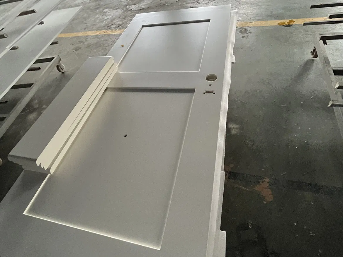 Wholesale Price Home Interior Premium Primed 2-Panels 30''×80''×1-3/8'' Barn Wooden Door with Door Frame and Hardware for Bedroom/Study