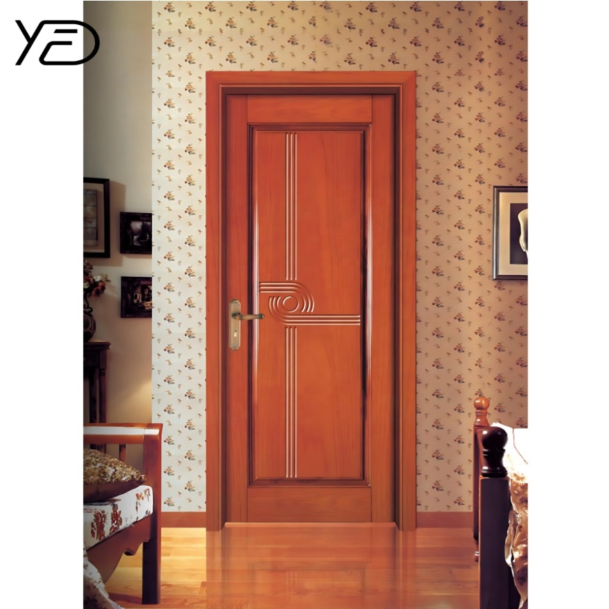 30X80 2 Panel White Interior Room Fire Proof Door MDF Designs Wood Interior Doors Primed Molded Slab Internal Bedroom Door for Houses