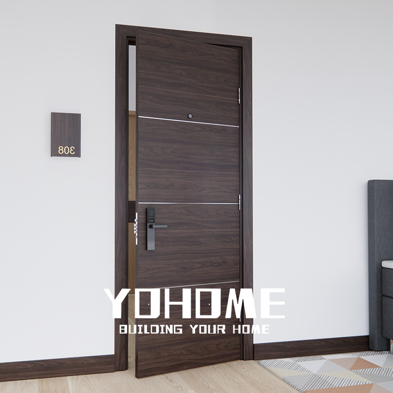 China Top Manufacturer Wooden Door Prehung Acoustic Soundproof Luxury Door for Bedroom