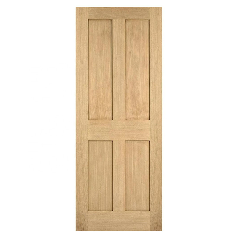 Solid Core 6 Raised Panel White/Red Oak Veneered Wood Door for Internal Room