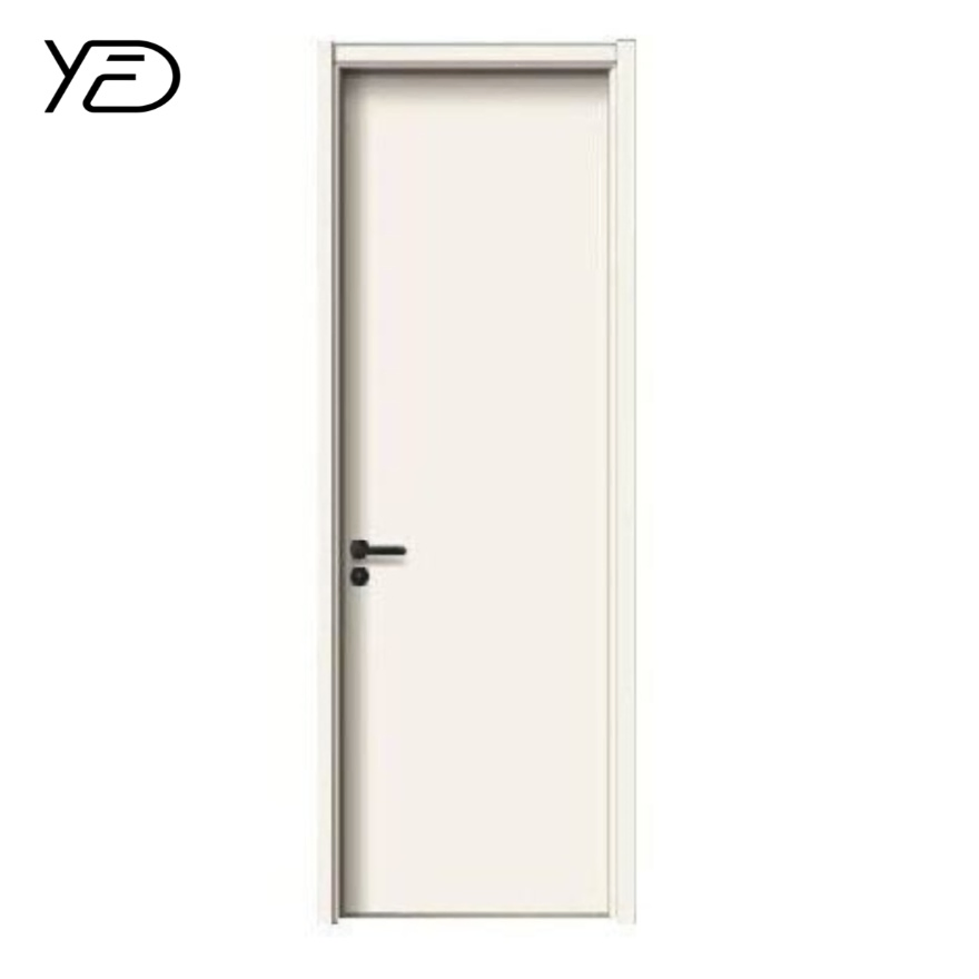Composite PVC Door Farmhouse Skin Finishes Simple Design Wood Grain Composite Fire Rated Wooden Doors