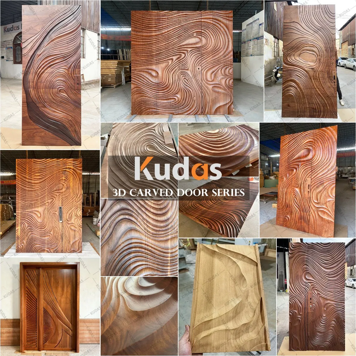 Solid Wood Entry Main Front Door