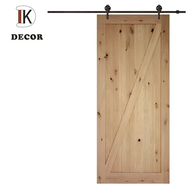 Solid Pine Wood Wooden Sliding Barn Door