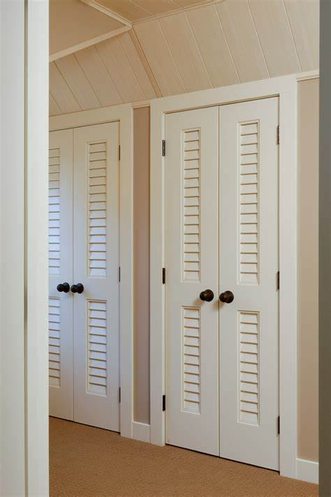 Customization Bifold Closet Swing White Primed 24 Inch Louver Wooden Doors for House