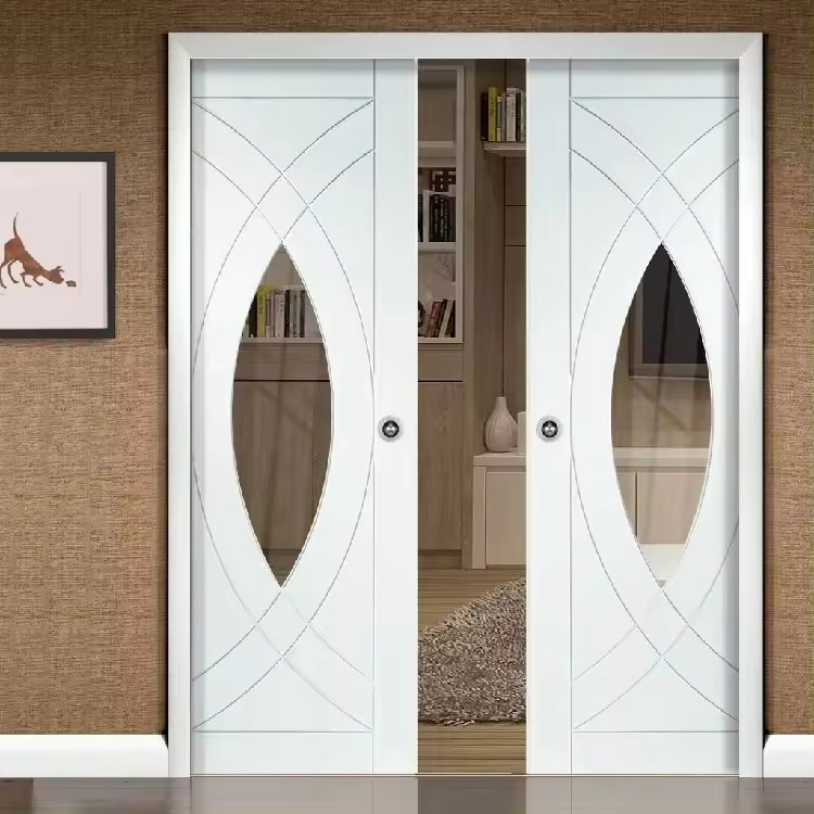 New Design Wood Interior Sliding Pocket Door Closet Bifold Door for Wardrobe