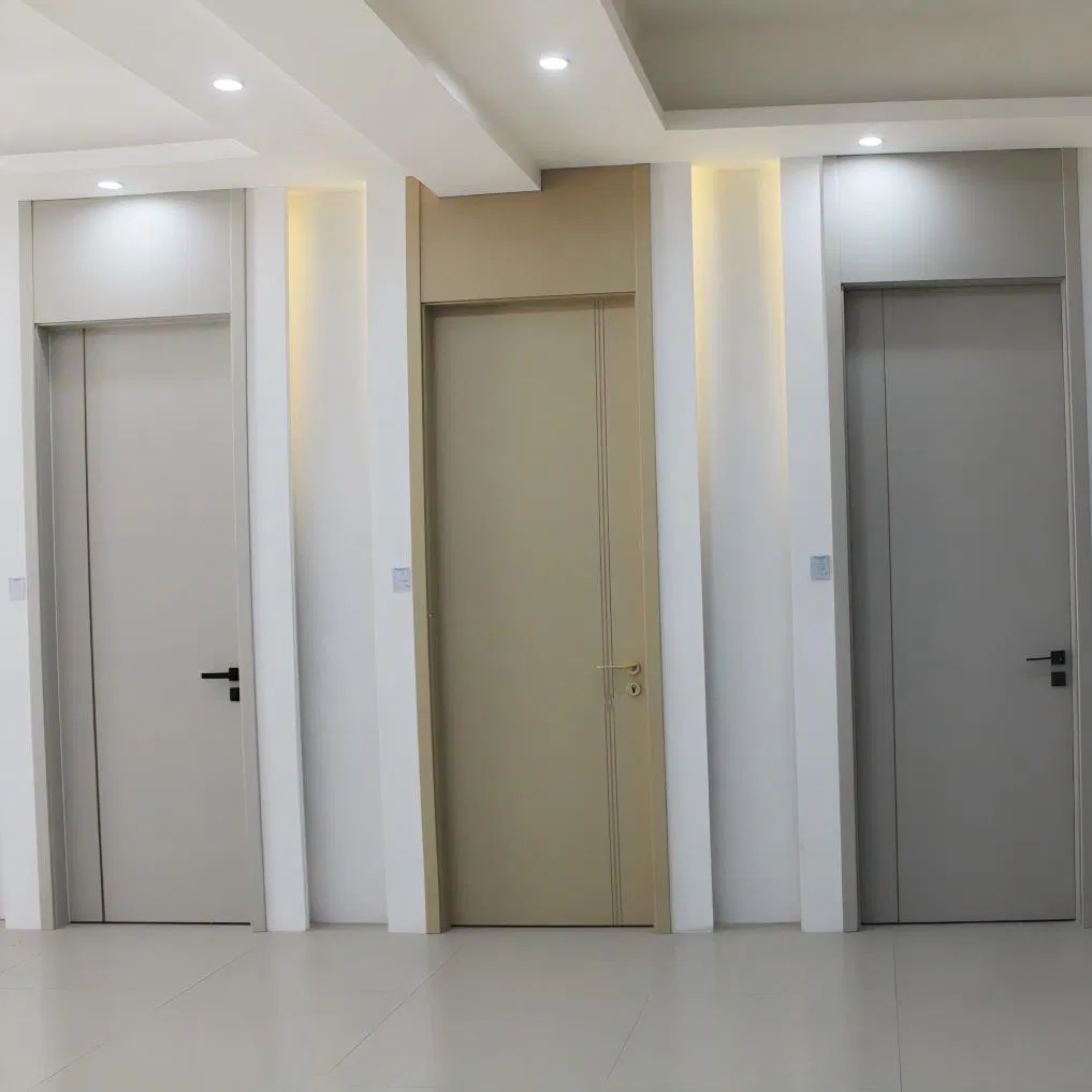 High-Quality PVC MDF Bedroom Wood Wooden Interior Acoustic Hotel Office Door for Soundproof Waterproof