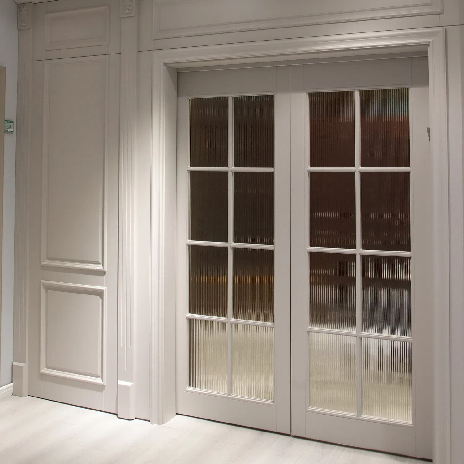 Modern Simple Style Designs Main Entrance Door Indoor Interior Room Wood MDF White Primed Doors