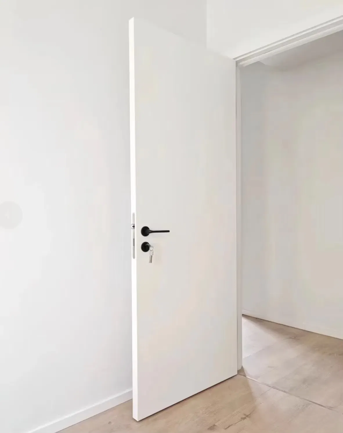 Modern MDF Laminated Exterior White Primed Wood Internal MDF Interior Door