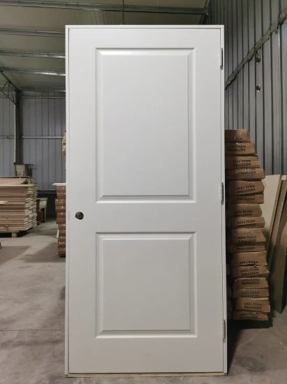 New Molded Wooden Interior White Primed Melamine MDF Door with PVC