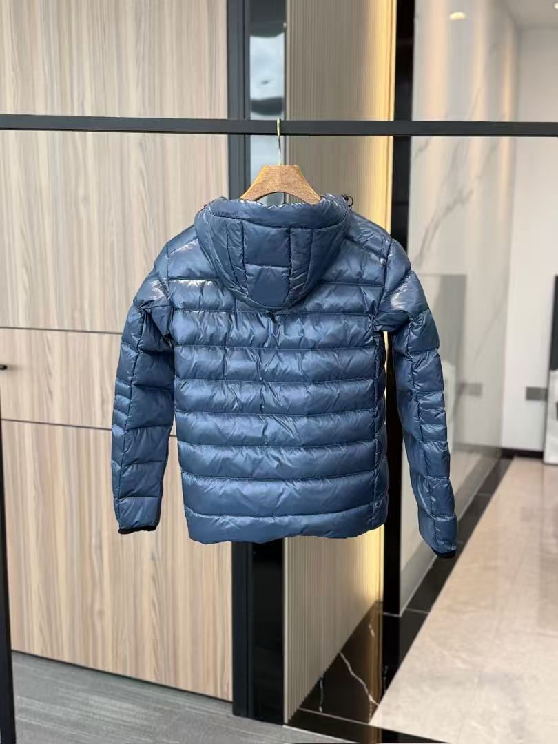 1: 1 Mirror Replica Steel Blue Down Jacket Hooded Puffer Coat Lightweight Breathable