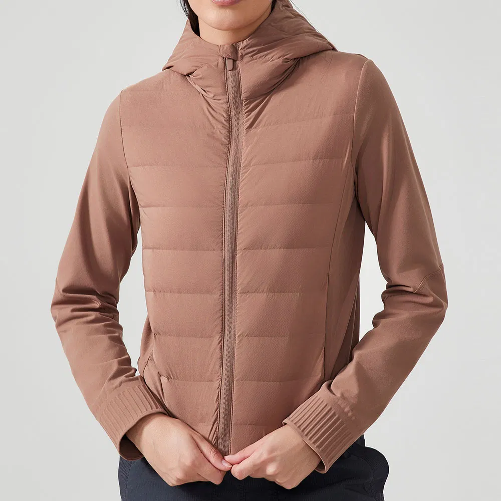 Winter Short Waterproof Lightweight Down Jacket Zipper Stand Warm Fitness Sports Coat