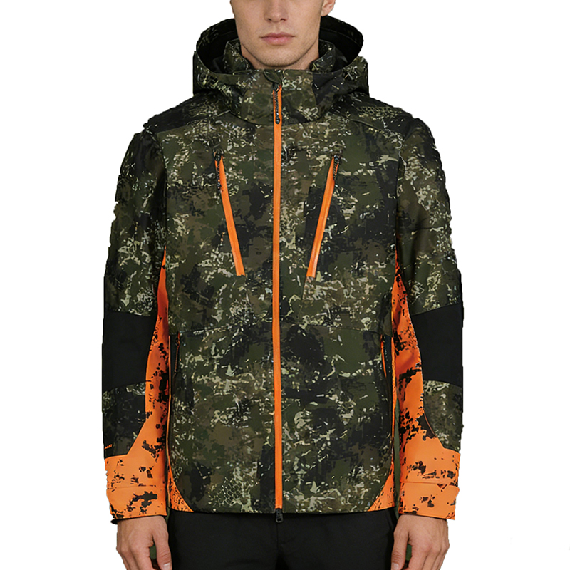 Conmr Camouflage Hunting Jacket with Thermal Insulated Hooded Hunting Outerwear for Men