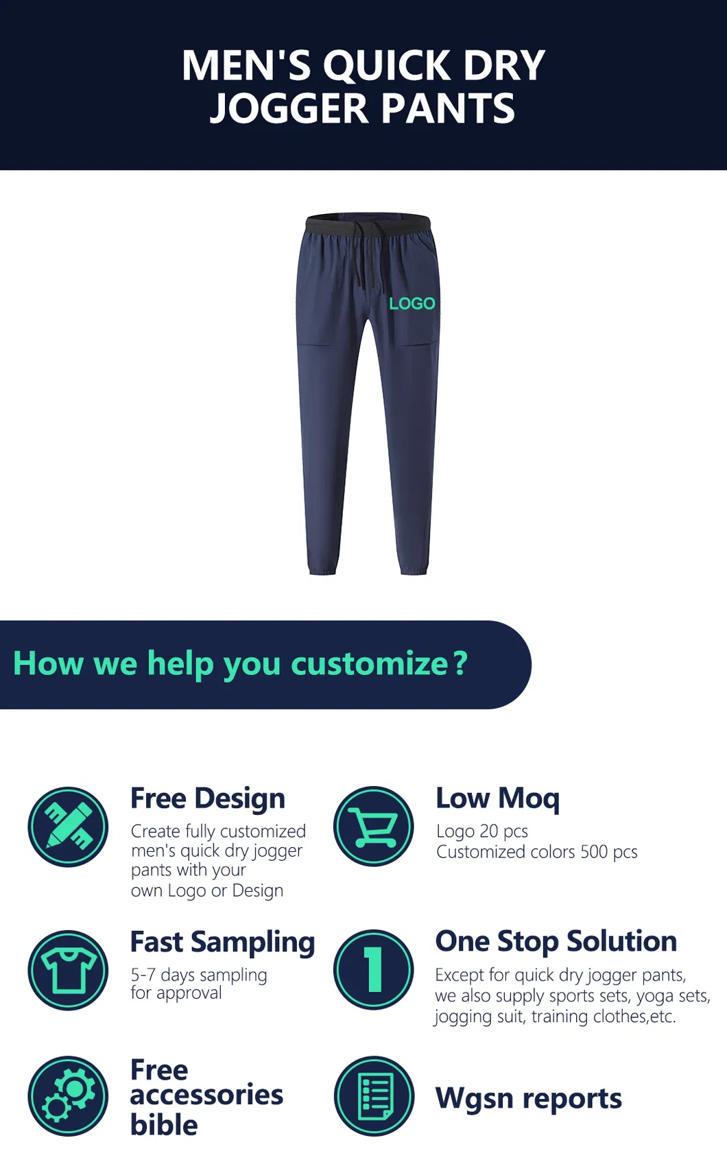 Men's Gym Wear Sports Trousers 1