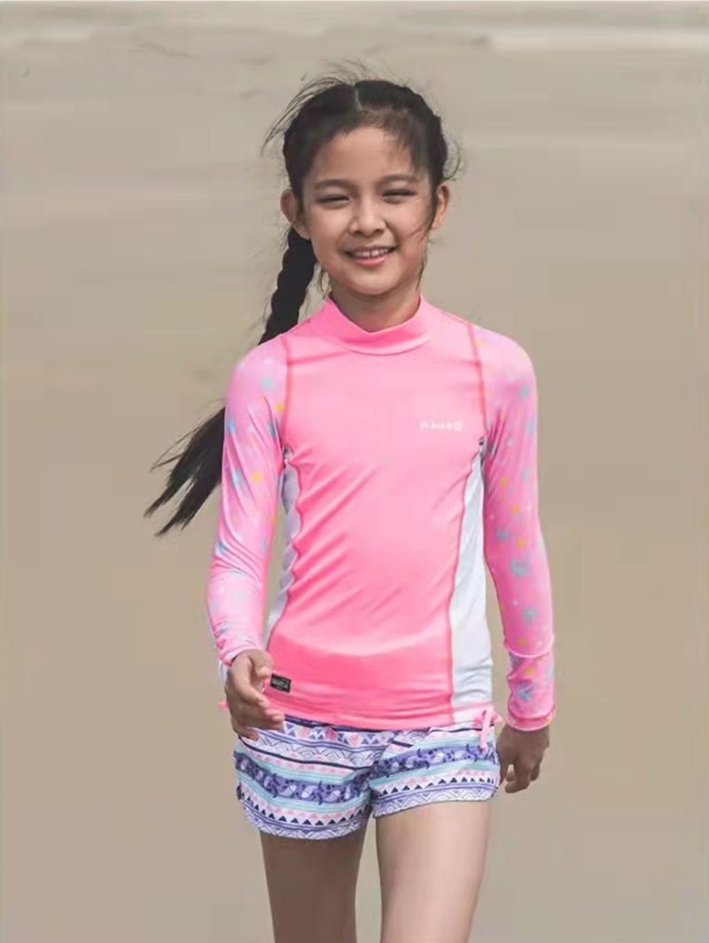Girl′ S Rashguards Shirt, Sun UV Protection, Swimsuit, Swimwear