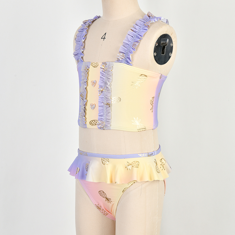 Shoulder Strap Ecofriendly Beachwear Children Bathing Suit Kids UV Protection Swimwear