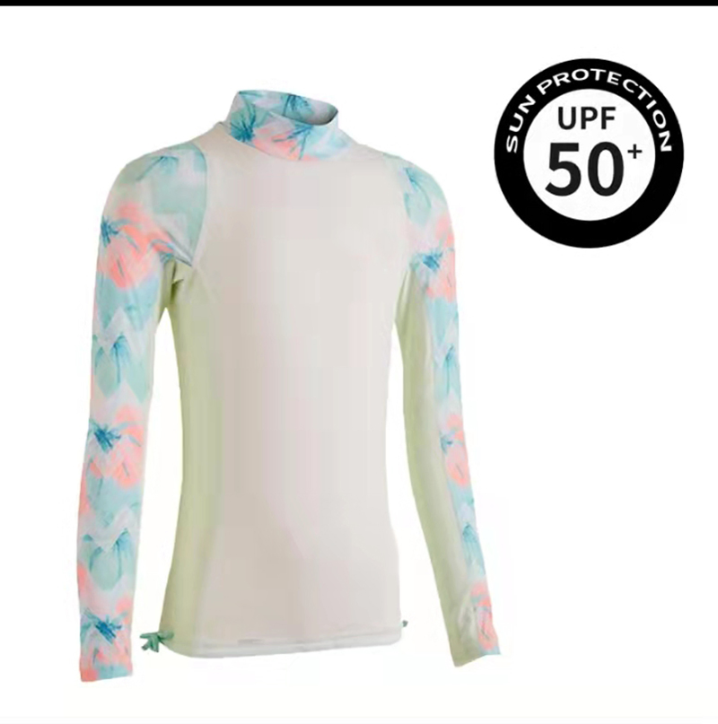 Best Chocie and Selling Girls Kids Long Sleeve Rashguard Swimsuit, Swimwear, Sunsuit with UV 50+ Sun Protection