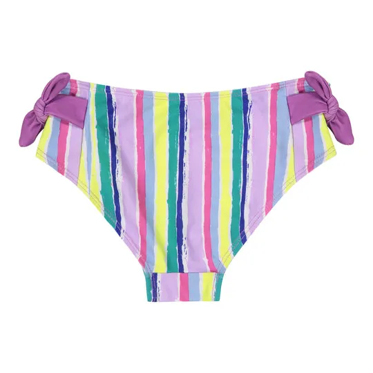 Girls Striped Rashguard and Bottom UV Protection Swimwear Swimset