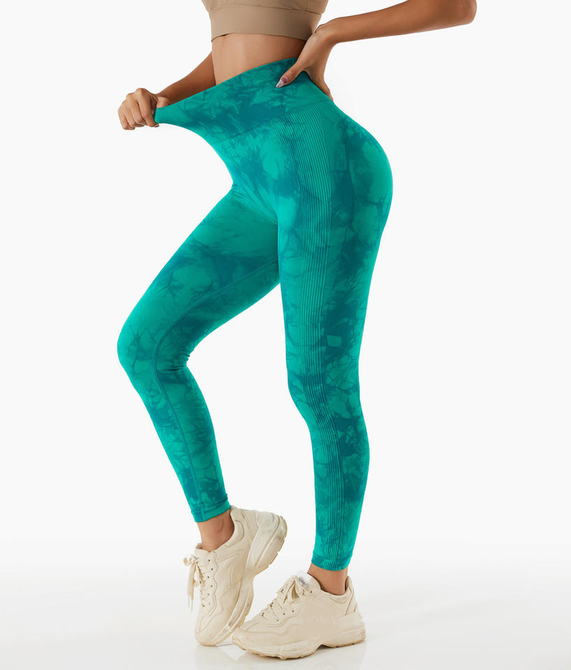 New Fashion Gradient Sportswear Women Outdoor Training Sport Pants Tight Seamless Yoga Leggings