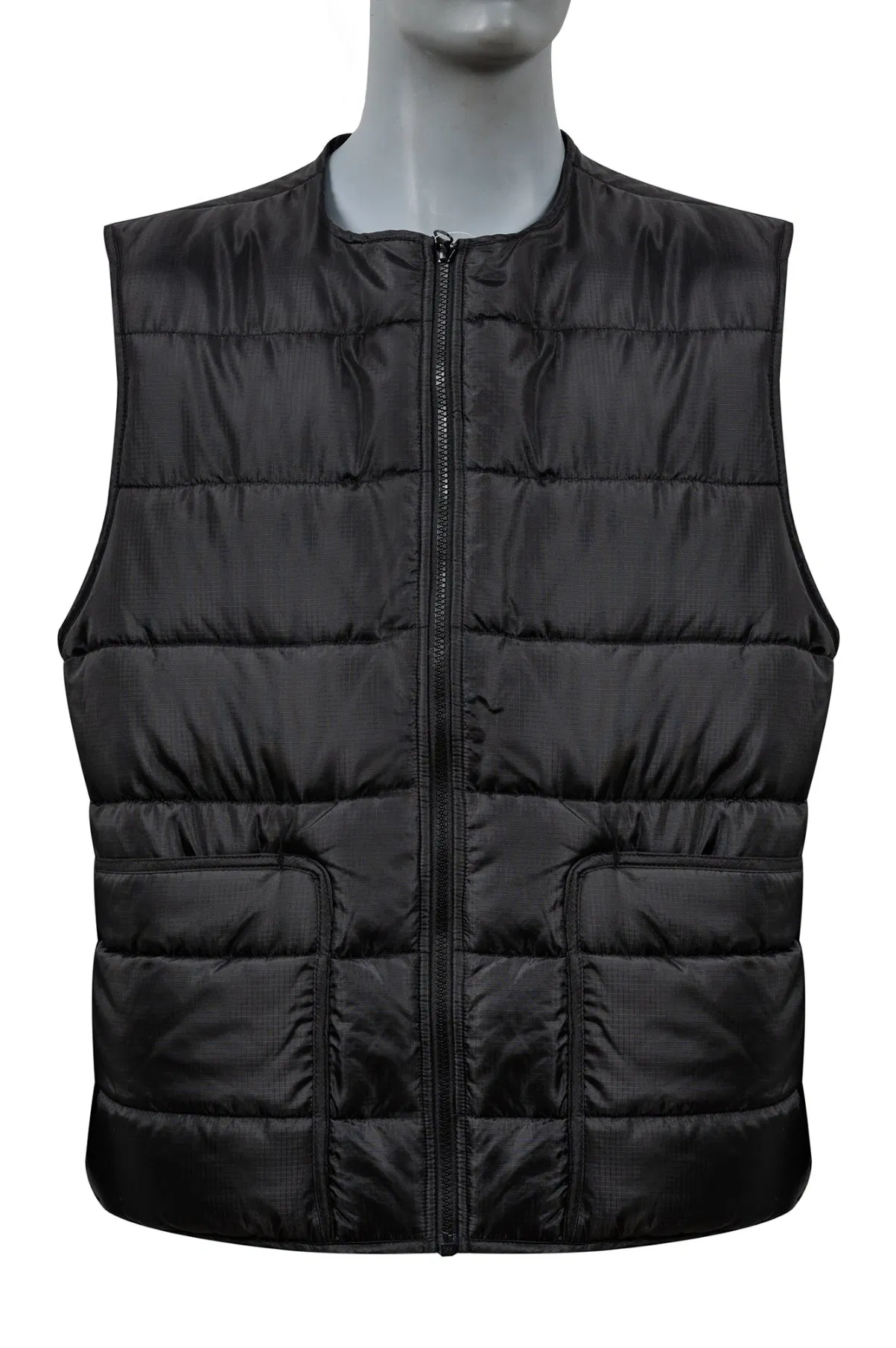 Custom Winter Insulated Warm Stand Collar Zipper Outerwear Sports Workwear Padded Vest Men