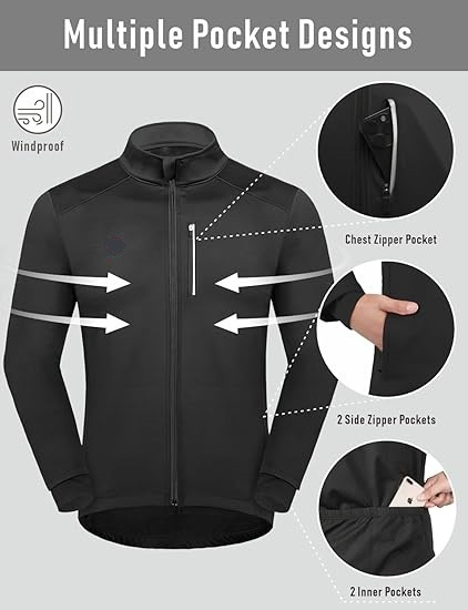 Premium Men's Winter Cycling Jacket - Thermal &amp; Windproof