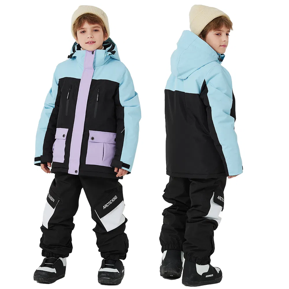 Boy Girl Snowboarding Jacket and Pants Sportswear Sets Waterproof Children Ski Suits