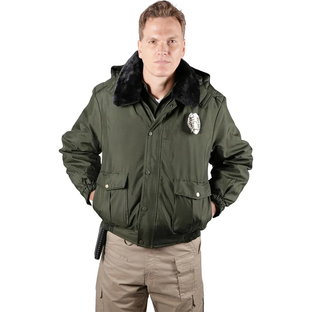 OEM/ODM 100% Nylon Oxford Insulated Duty Outerwear Solutions All-Season Security Bomber Jacket