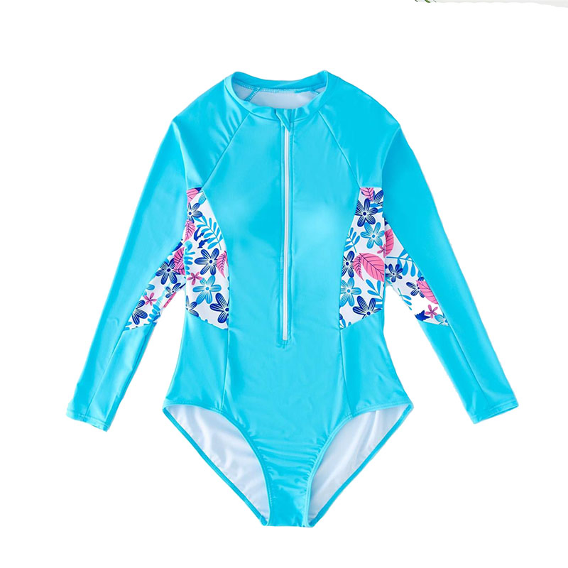 Surf Swimsuit Long Sleeves Rash Guard Quick Dry UV Protection Beach Swimwear