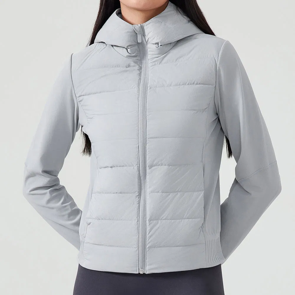 Winter Short Waterproof Lightweight Down Jacket Zipper Stand Warm Fitness Sports Coat