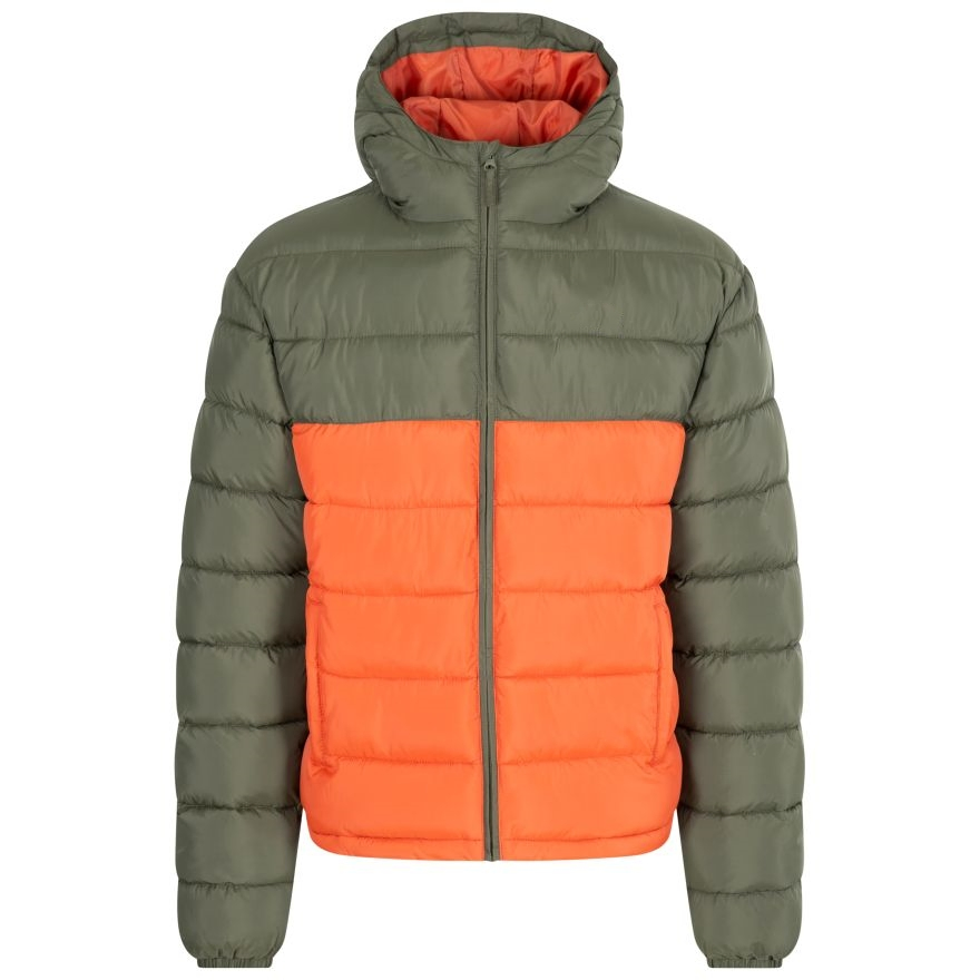 Men's Padded Puffy Warm Water Resistant Jacket with Hood