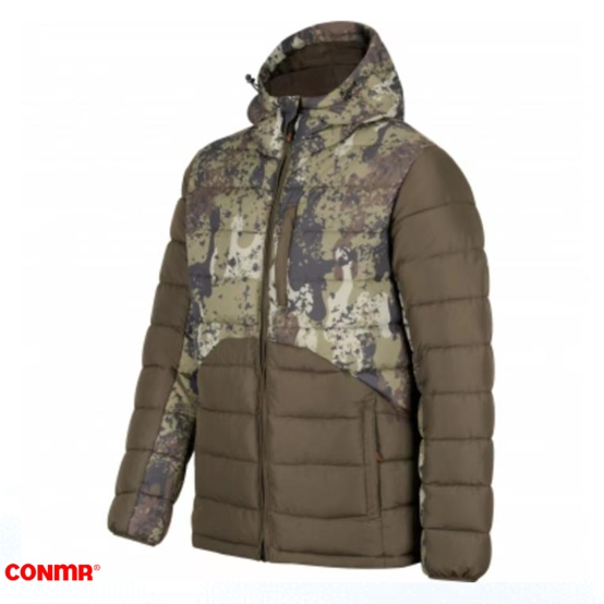 Conmr Mens Camouflage Padded Jacket with Wind and Water Resistant Shell