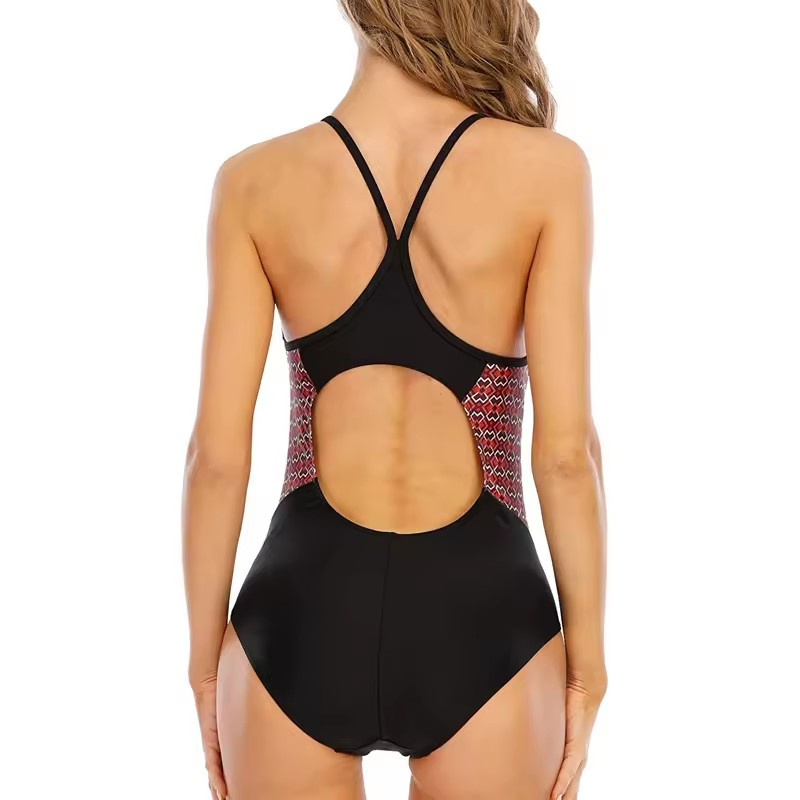 Swimming Exercise Training Racing Swim Suit Italy PBT Quick Dry Swimwear for Female Girl Women