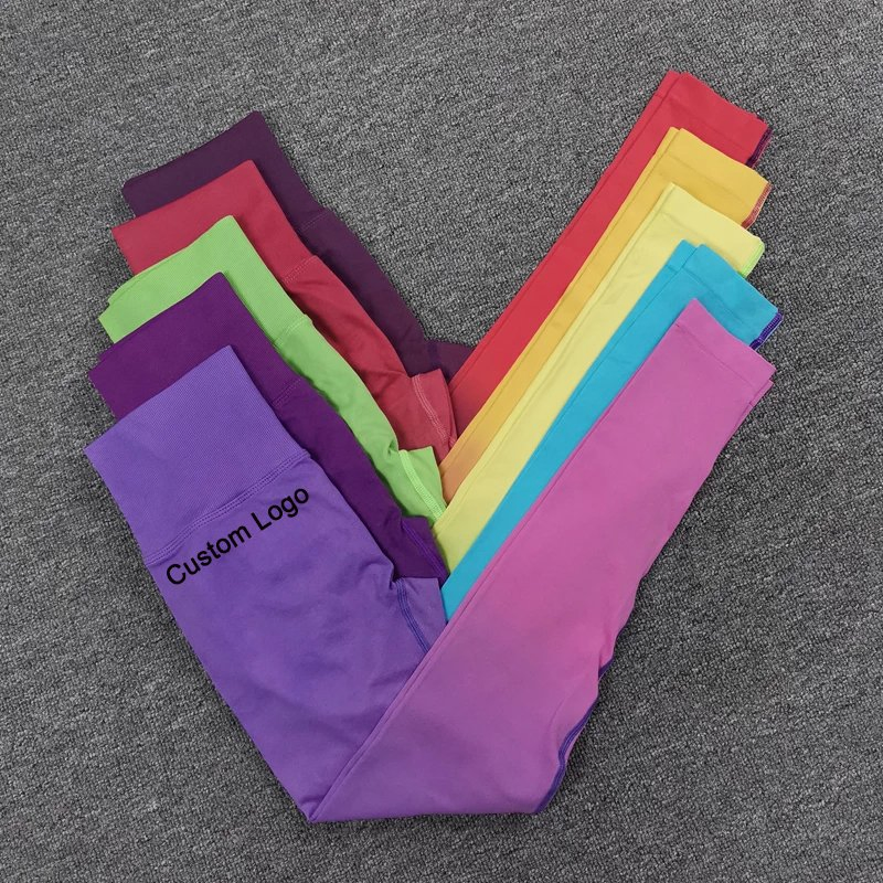 Women Gradient Yoga Pants Seamless High Waist Training Outdoor Leggings Running Jogging Quick Dry Gym Sport Leggings