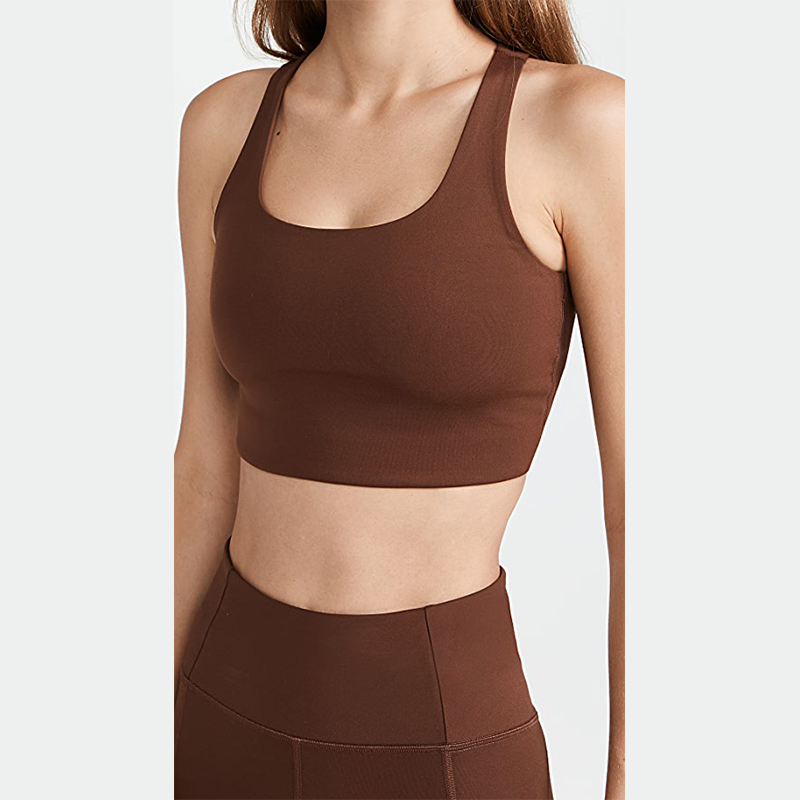 Women′ S Racerback Sports Bra Solid Color Yoga Bra Moisture-Wicking Fitness Braworkout Running Top