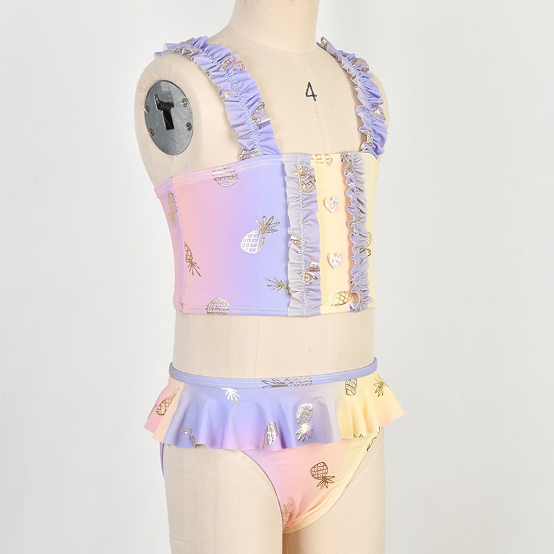 Shoulder Strap Ecofriendly Beachwear Children Bathing Suit Kids UV Protection Swimwear