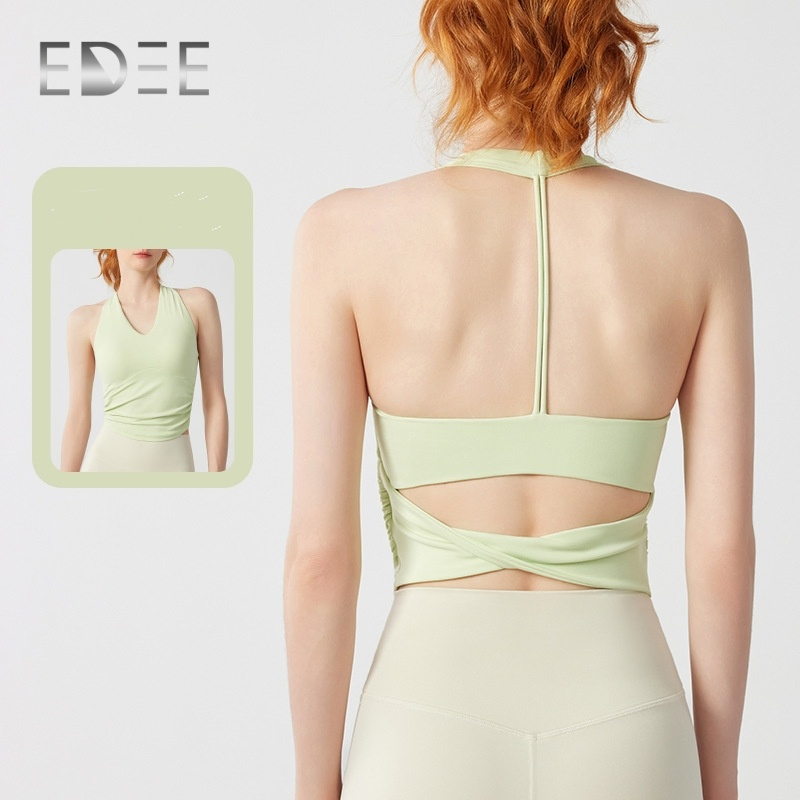 Custom Trendy Yoga Crop Top with Moisture-Wicking Fabric for Workouts