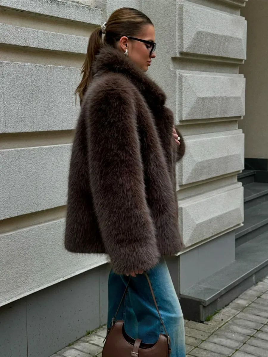 Women's Premium Rex Chinchilla Fur Coat Rex Fur Jacket Thickened Regular Length Insulated Outerwear