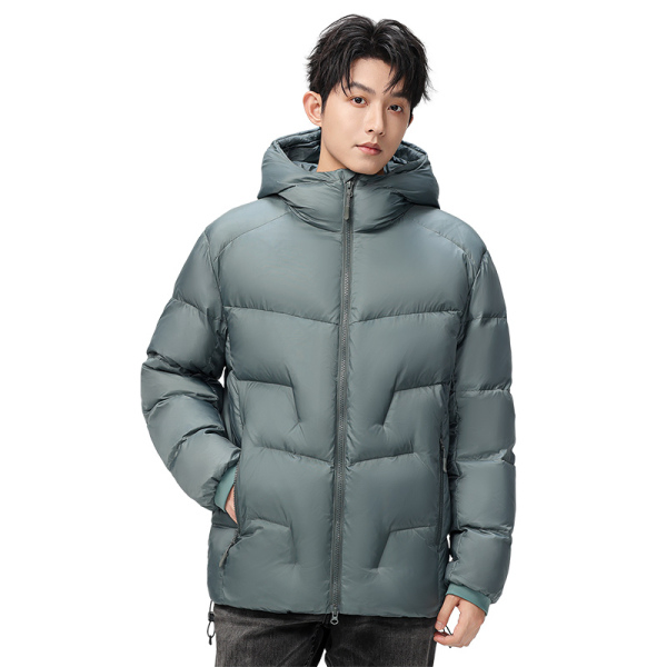 Trendy Brand 90% Cashmere Printed Waterproof Long Casual Down Coat Zipper Closure Thick Hood Winter Coat Men Women