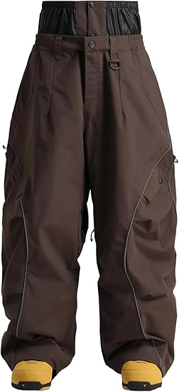 Custom Mens Snowboard Pants Waterproof Women Baggy Ski Pants Reflective Stripe Insulated Winter Snow Pants