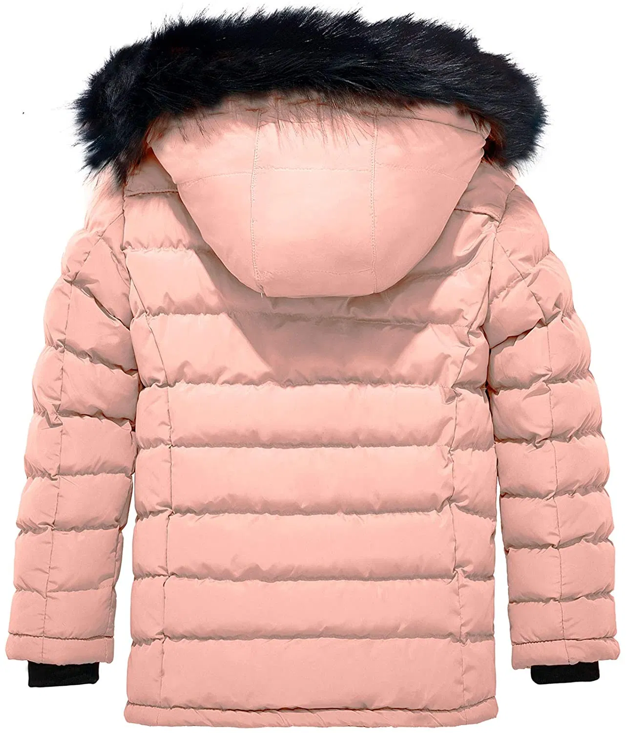 Girls' Water Resistant Puffer Jacket Soft Fleece Lined Padded Hooded Winter Coat