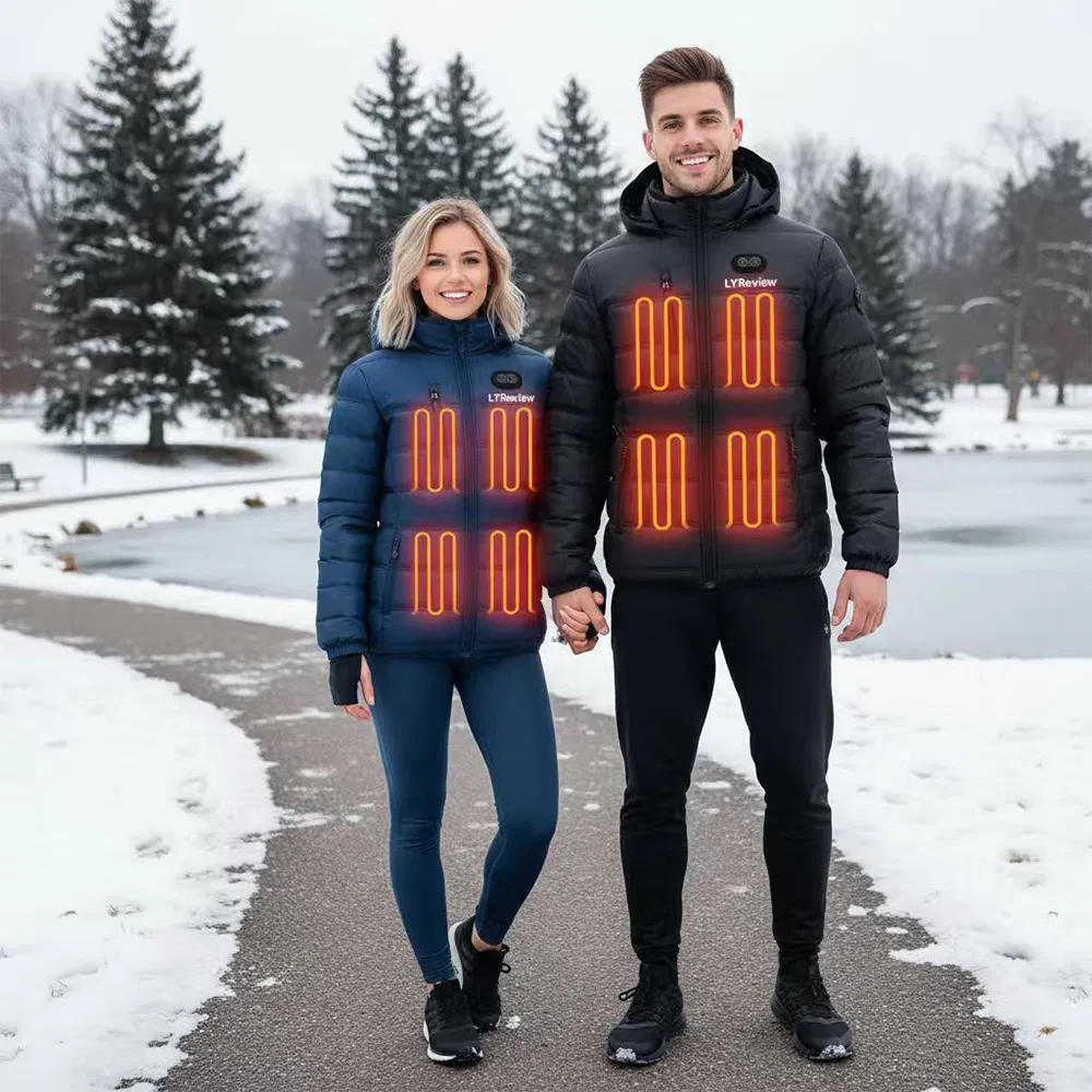2026 Fashion Winter Outdoor Heated Clothing Set Temperature Pulseheat Coat with Battery Thermal Jacket
