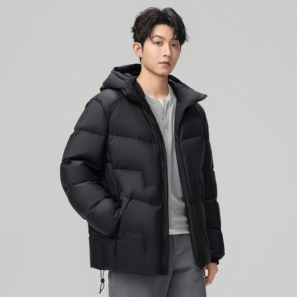 Trendy Brand 90% Cashmere Printed Waterproof Long Casual Down Coat Zipper Closure Thick Hood Winter Coat Men Women