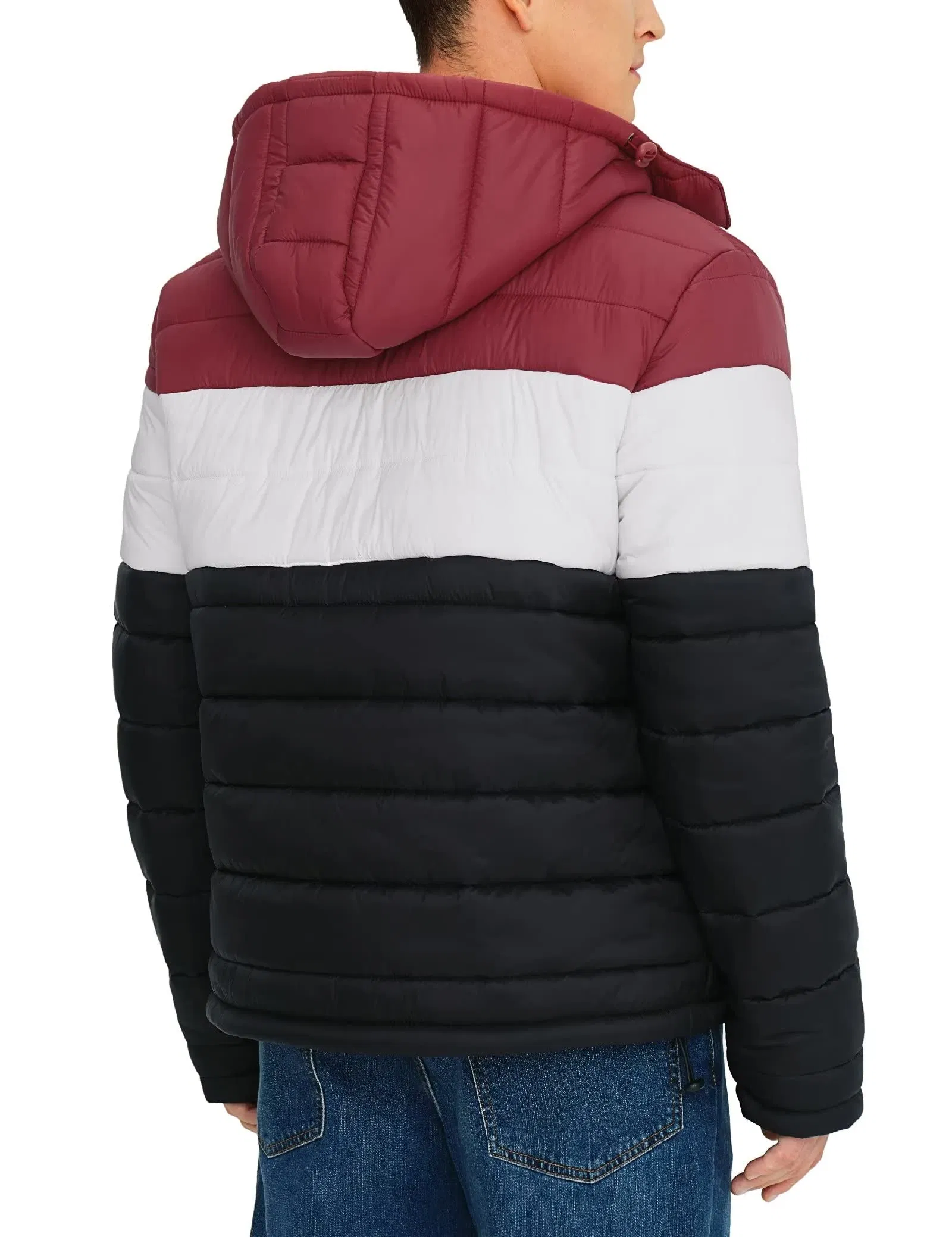 Men's Winter Coats Lightweight Insulated Puffy Thicken Fleece Warm Casual Jackets Outerwear with Hood