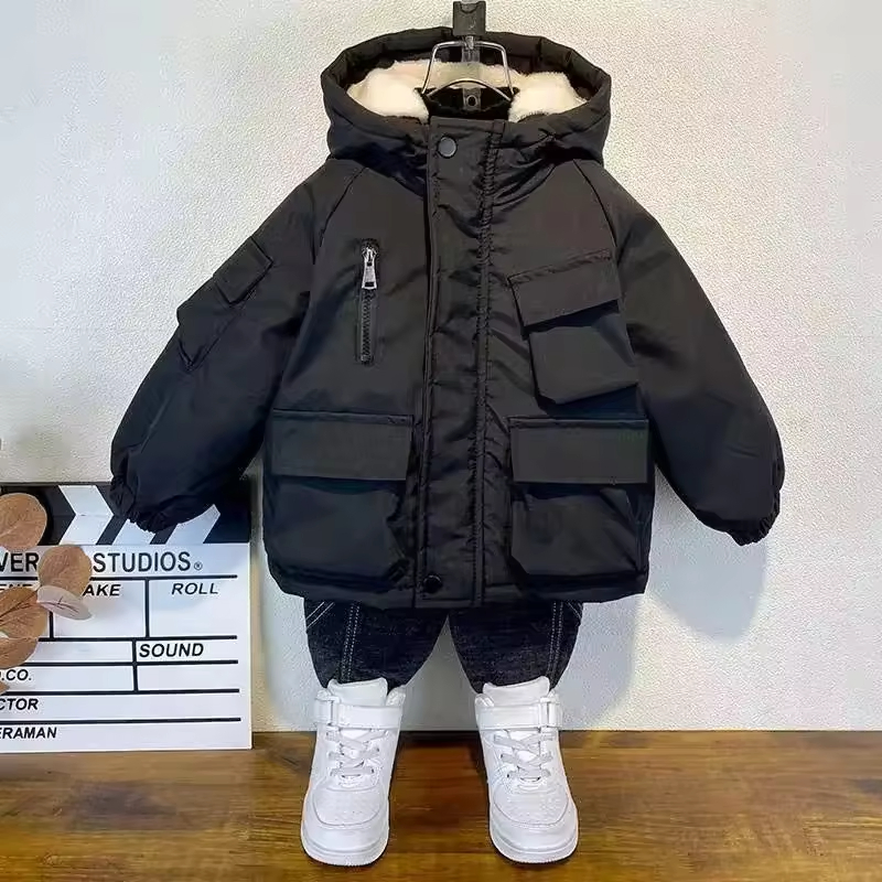 New Children's Winter Coat Lightweight and Thin Children's Down Cotton Coat Short Cotton Coat for Boys and Girls