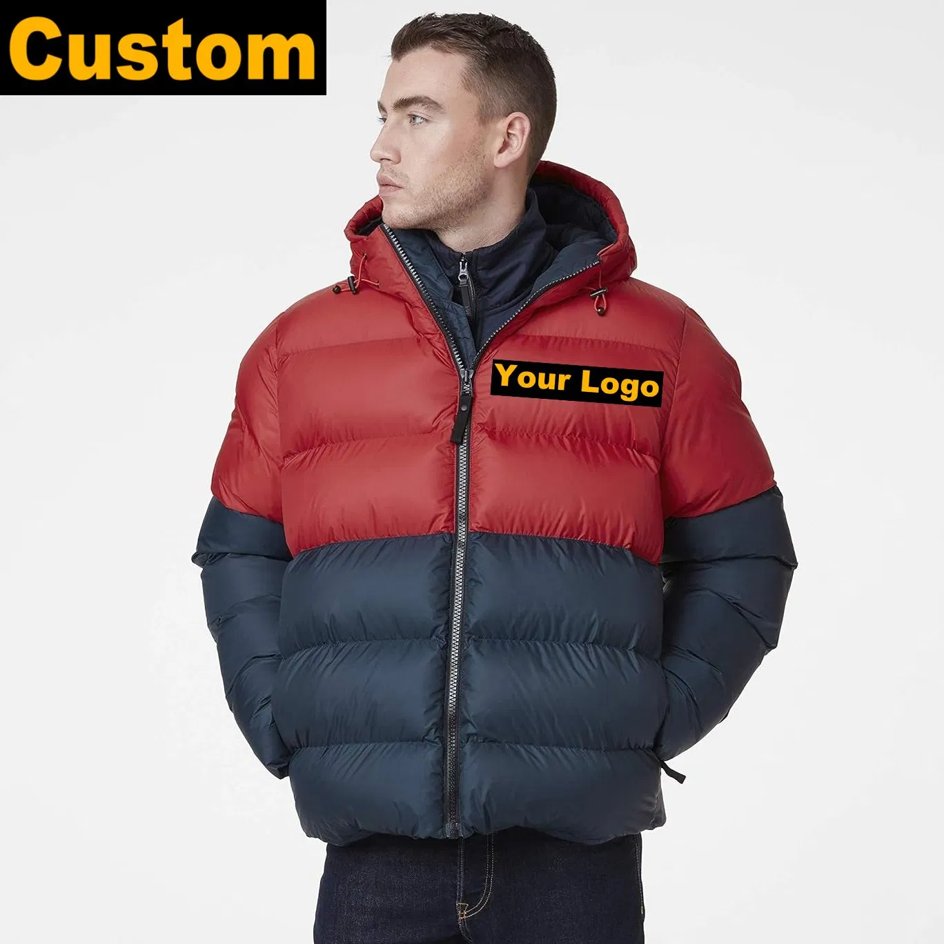 Men's Hooded Puffer Down Jacket Warm Winter Outdoor Padded Coat