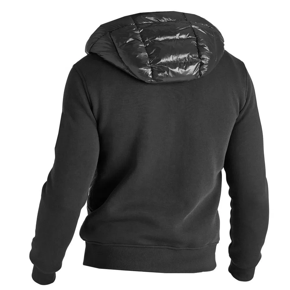 Men's Lightweight Full-Zip Shiny Hybrid Water-Resistant Hooded Puffer Padded Jacket