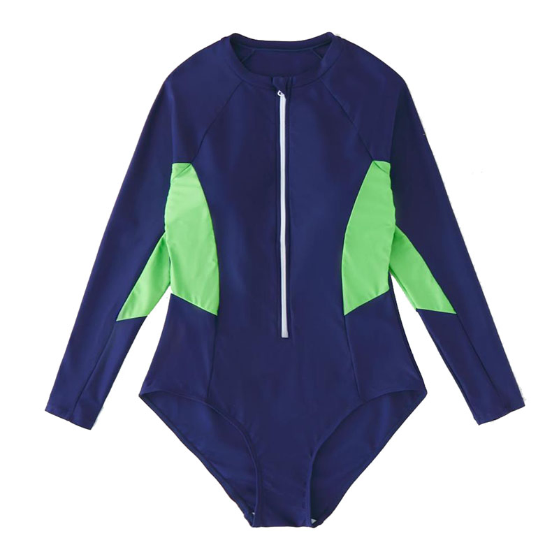 Surf Swimsuit Long Sleeves Rash Guard Quick Dry UV Protection Beach Swimwear