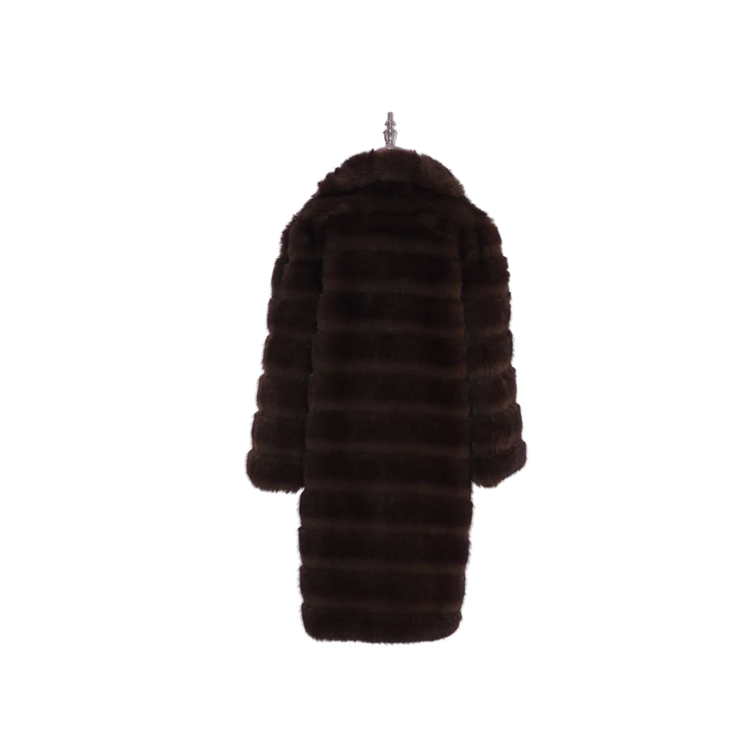 Faux Sable Fur Long Coat Winter Turn-Down Collar Thick Warm Women Luxury Overcoat