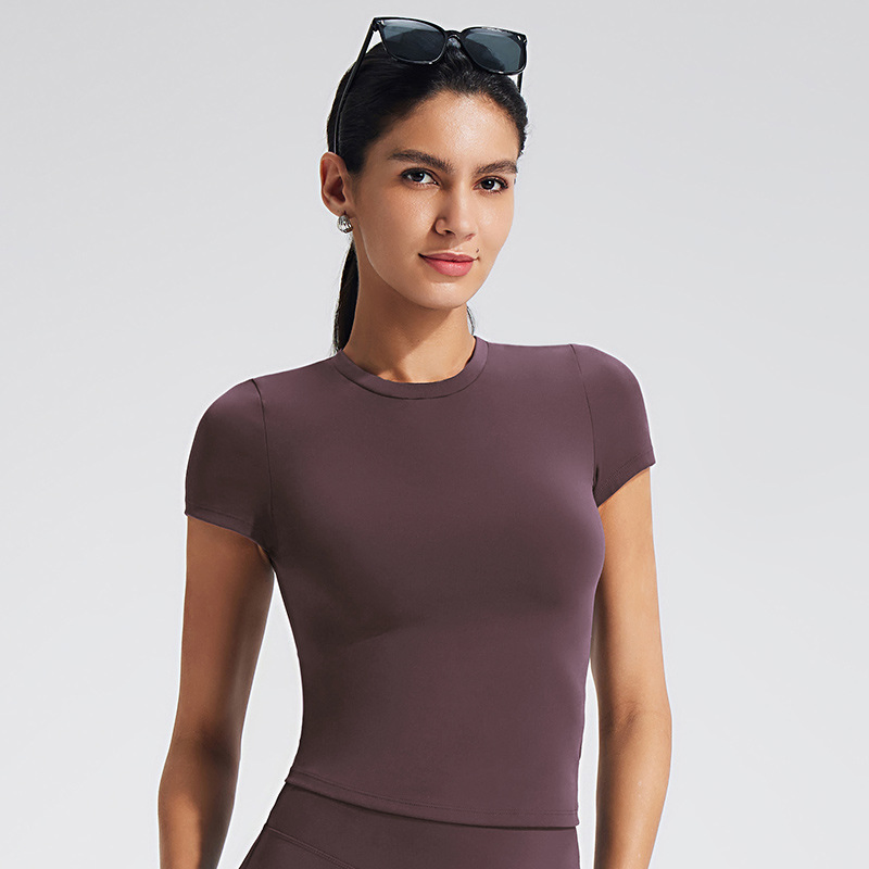 Yoga Top Womens Four-Way Stretch Moisture-Wicking Gym Activewear