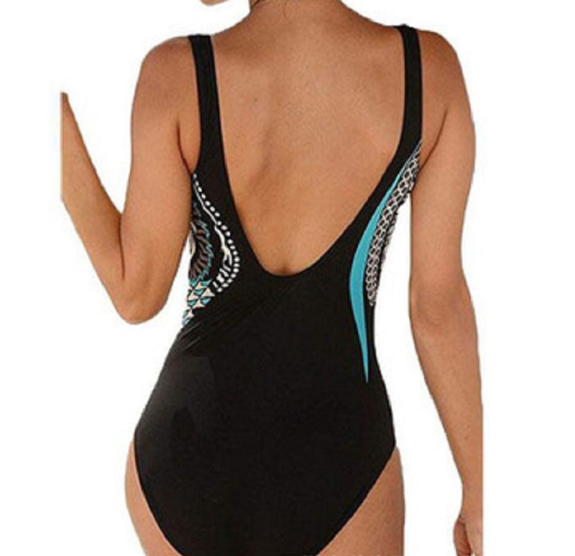 Women Printed Floral Push up Plus Size One Piece Swimsuits Tummy Control Swimwear Bathing Suit Esg14374